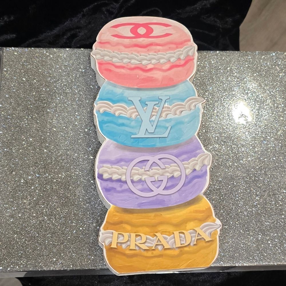 At Home Designer Macaron Stack Wooden Decor - Picture 3 of 6